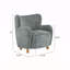 Fauteuil d'appoint incurvé rembourré à oreilles
