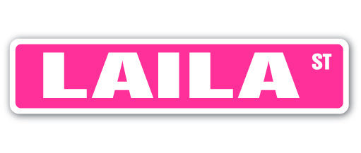 Plaque de rue en plastique robuste 4 po x 18 po Laila