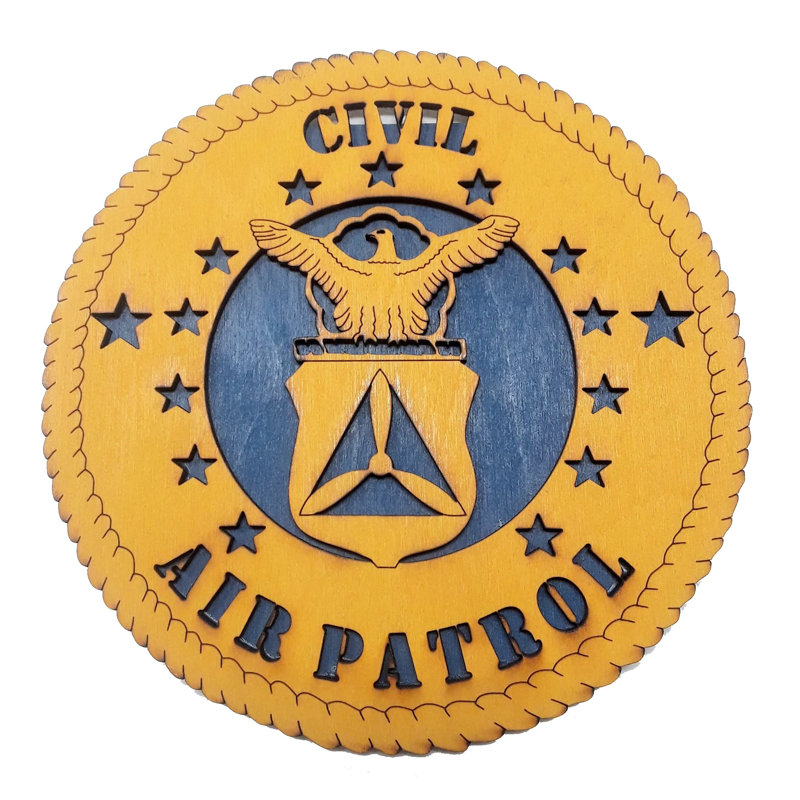 Modèle de plaque de bureau en bois Air Force