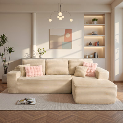 Sabit Boneless 2 - Piece Free Combination Sectional-No Assembly Required Compression Sofa