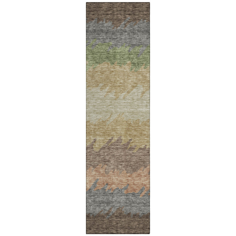 Neysa Washable Striped Indoor Rug, Runner 2'3" x 7'6"