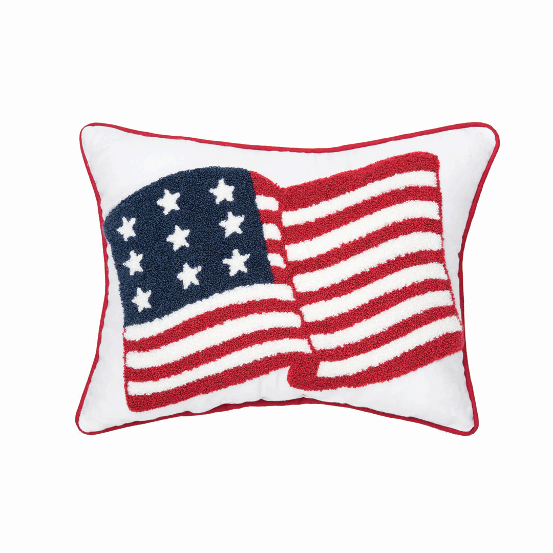 American Flag Patriotic Rectangle Medium Throw Pillow C&F Home