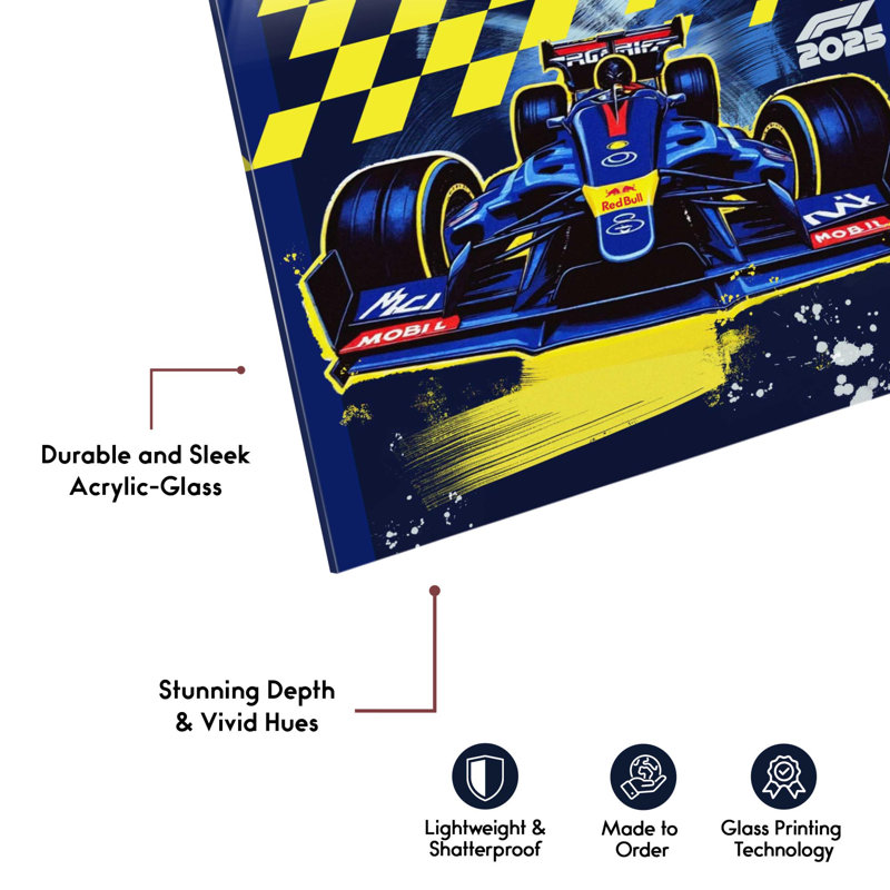 Affiches de Formule 1 «Blue Victory» par Notoriart, 30 x 45, H 45 po x l 30 po