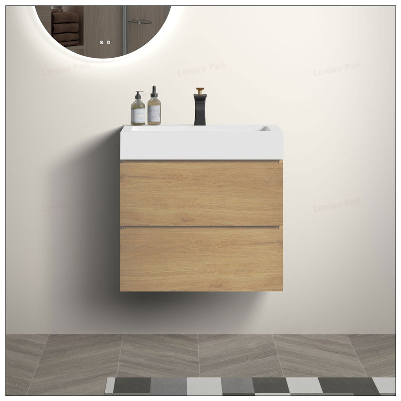 Meuble-lavabo mural 24 po avec lavabo, 24"