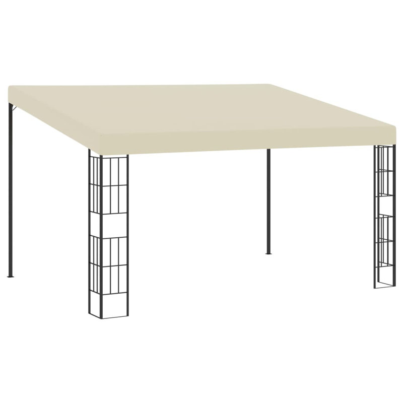 Mttler 118" x 157.5" Steel Patio Gazebo, Cream