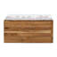 Ensemble de 3 boîtes de rangement décoratives en polyrésine brune et naturelle et bois