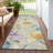 Machine Washable Indoor/Outdoor London ACN2262 Floral Rug-1164032929