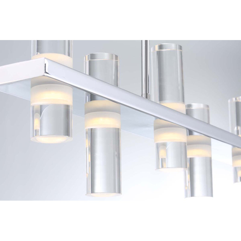 Netto 8 - Light Chrome LED Kitchen Island Pendant
