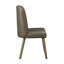 Ensemble de 2 chaises d'appoint Waylon en cuir synthétique gris et finition chêne gris