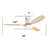 52 Inch Flush Mount Ceiling Fan DC 3 Solid Wood Fan Blade Noiseless Reversible Motor Remote Control With Light