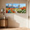 Assortiment de bouquets de montagne, coquelicots, paysage de fleurs, ensemble de 3 impressions sur toile