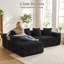 Modern Oversized Corner Sofa L-Shaped Corduroy Sofa With Storage Pockets -831990047-831990045