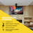 Mount-It Black Motorized Ceiling Mount for Screens Holds up to 77 Lb. lbs