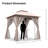 Yardgrace 8'X8' Soft-top Double-Roofed Steel Patio Gazebo-122431930