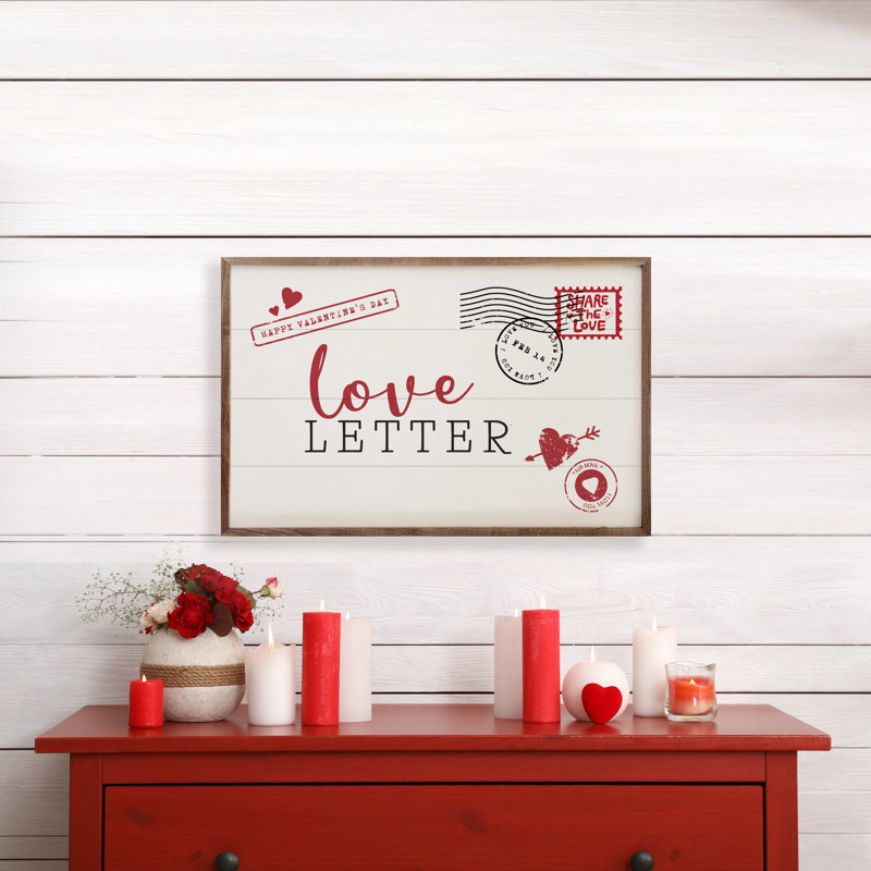 Lettre d'amour - blanc, L 36 po x H 24 po