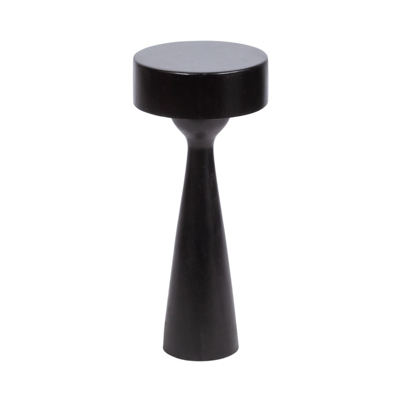 Sculptural Round Drink Table, Black