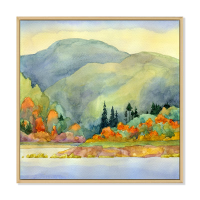 «Autumn Lake», peinture sur toile