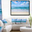 Seashore 'art graphique' serene blue tropical beach '-664846266-664846249