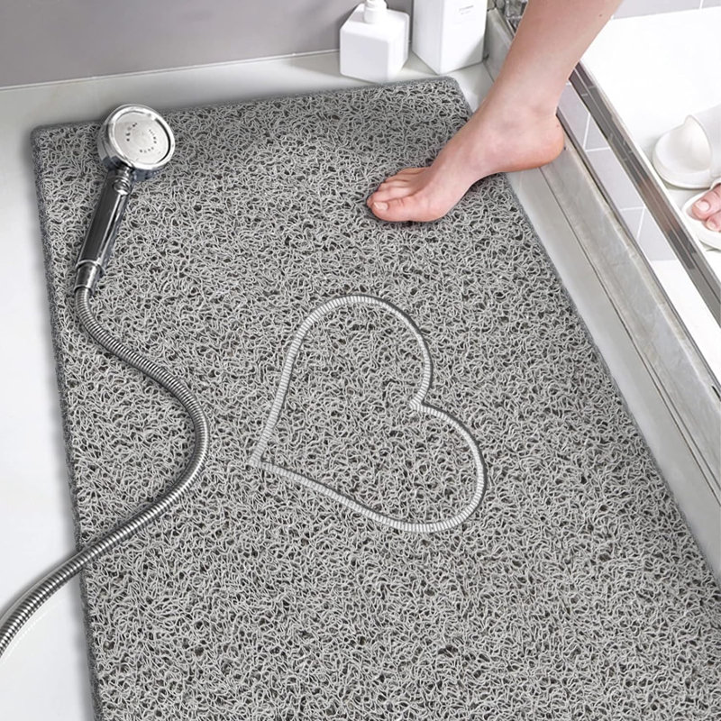 Recyclable PVC Non-Slip Shower Mat, Rectangle- 90" L x 60" W