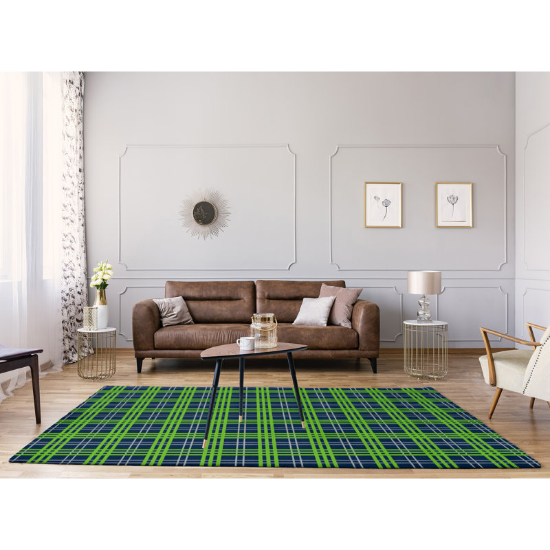 Plaid Indoor Rug, Rectangle 5' x 7'