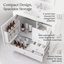 Meuble-lavabo autoportant de 91 cm (36 po) en bois massif et MDF blanc avec lavabo en céramique intégré et rangement-547769124-547769126