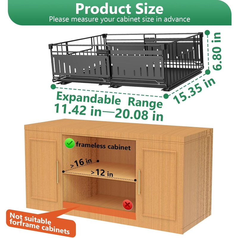 Expandable Pull-Out Cabinet Storage Box