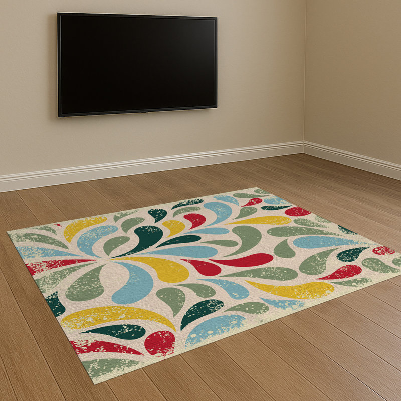 Abstract Area Rug, Rectangle 90 x 150 cm