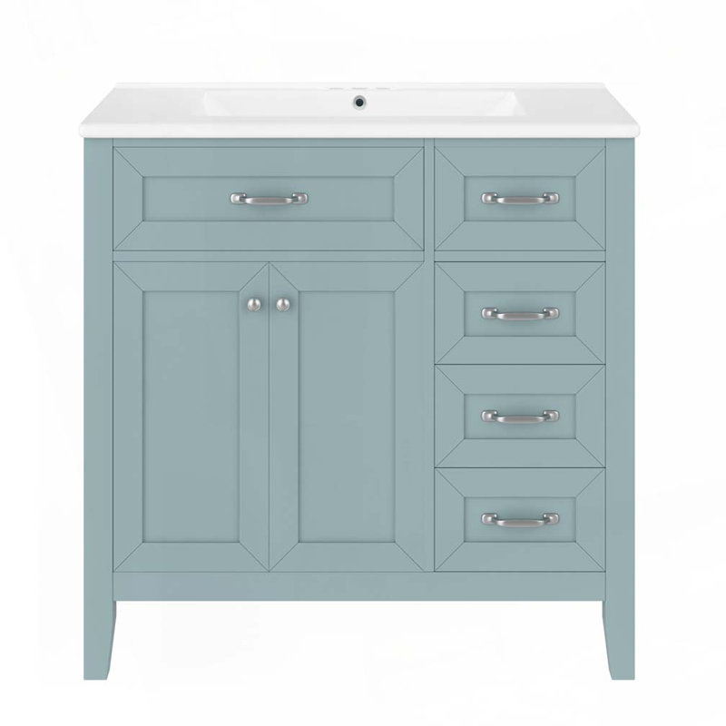 Meuble-lavabo 36 po avec lavabo, Vert