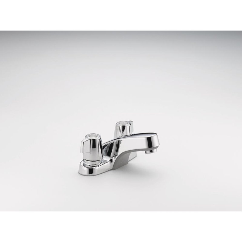 Centerset 2-handle Bathroom Faucet with Drain Assembly, Chrome