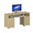 Luing 59''Fluted Executive Desks with File and Storage Drawers , Computer Writing Desk with Keyboard Tray, Home Office Desks with Cable Management and 2 Open Compartments-1033999542