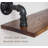 Industrial Floating Pipe Wall Mounted Shelves Rustic Modern Wood Shelving Bookcase  Ladder Hanging Bookshelf For Home Bathroom Office Kitchen Decor