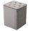 BirdRock Home 14" x 17.5” Square Tufted Velvet Ottoman Foot Stool, Gray