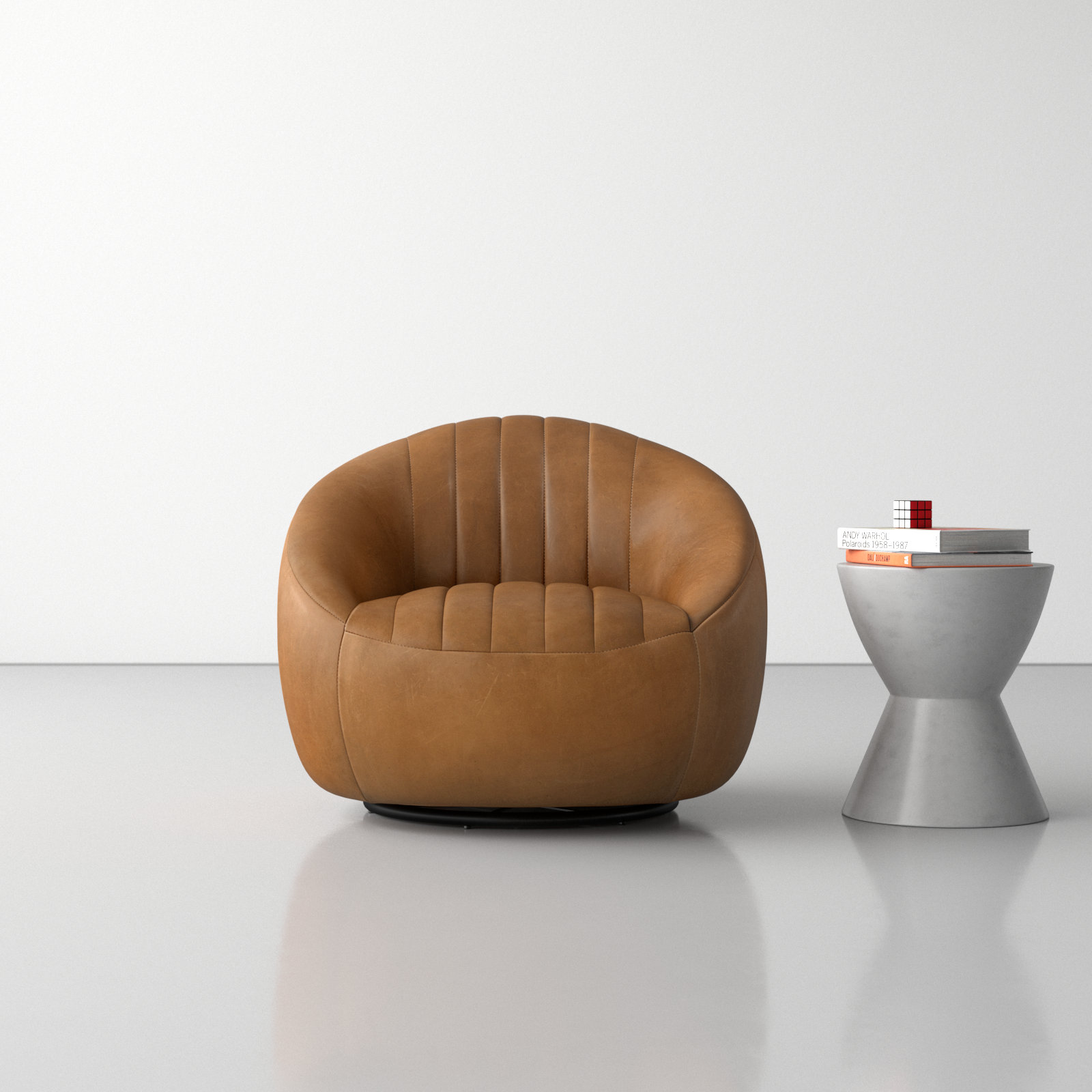 Anita Swivel Barrel Chair, Heirloom Sienna