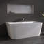 Baignoire de trempage en acrylique autoportante moderne 59 "avec trop-plein et drain central pour salle de bain Tidal
