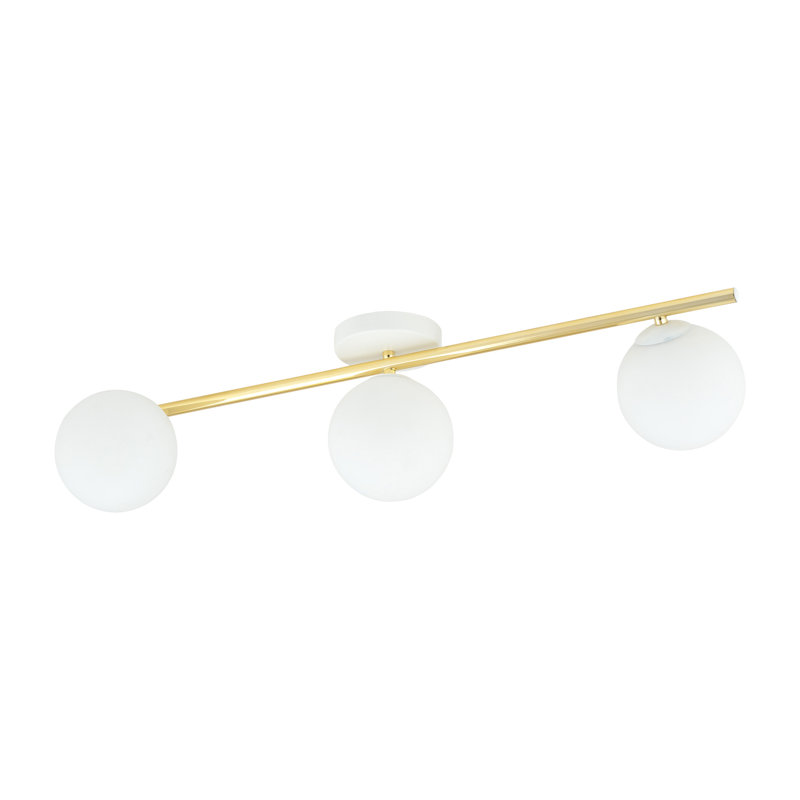Wodina 3 - Light Geometric Chandelier, White, White