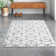Tapis blanc / gris Amuda Blocks