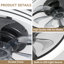 Ventilateur de plafond encastré avec lumière, profil bas de 19 po, DEL à intensité variable, application et télécommande, silencieux pour le salon de la chambre à coucher