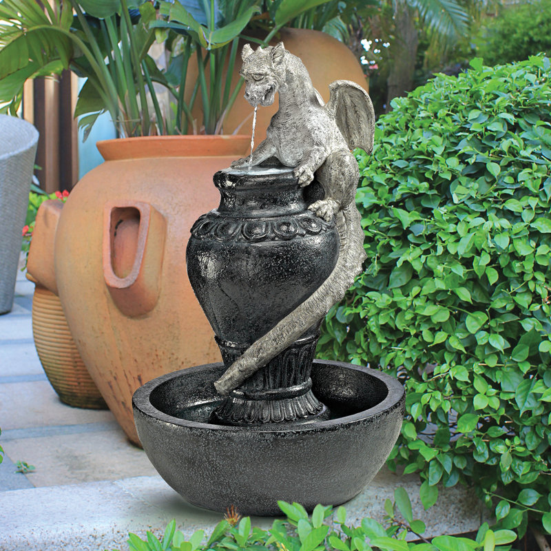 Fontaine sculpturale Viper Dragon avec lumières DEL