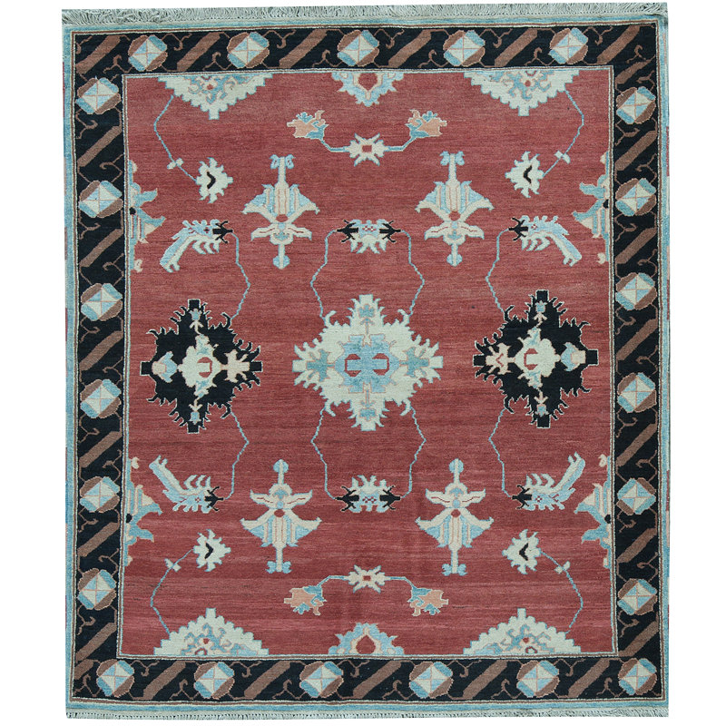 Hand-Knotted High-Quality Rust Area Rug