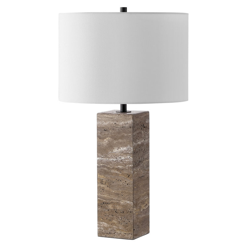 Aubray Table Lamp, Travertine