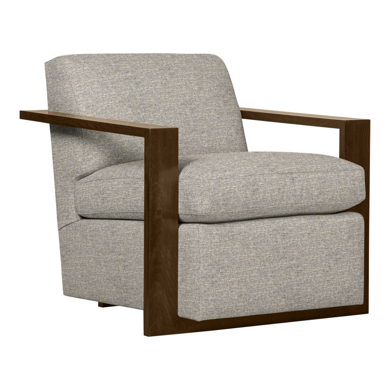 Thom Filicia Home 32" Wide Upholstered Armchair, Impala Storm, Havana