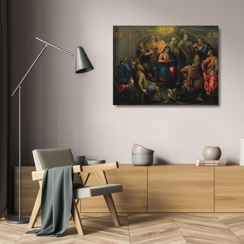 «The Pentecost» par Otto Van Veen - Art mural sur toile tendue avec châssis, H 24 po x l 17 po