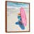 Toile avec cadre flottant brun