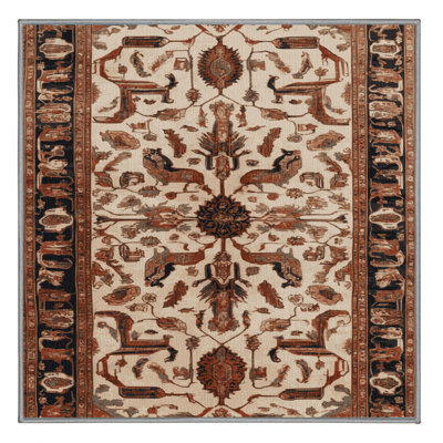 Tapis brun lavable à la machine