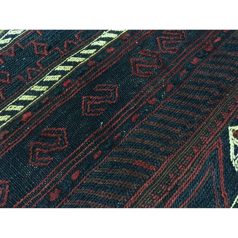 Hand-Knotted High-Quality Black Area Rug
