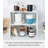 Tower Yamazaki Home Stackable Kitchen Rack, Storage Organizer Counter Shelf, Small, Stack up to Two-46492098-46492096