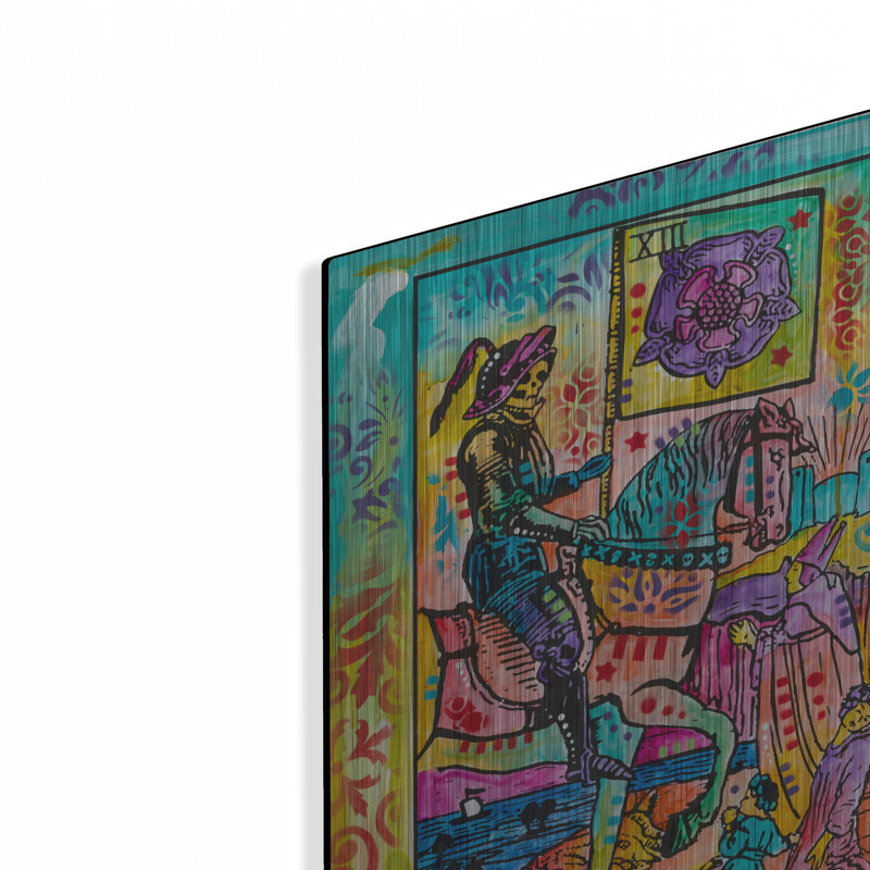 Bungalow Rose «Tarot - Mort» par Dean Russo, art mural en métal, H 16 po x l 12 po