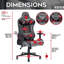 Fauteuil de jeu ergonomique Sport XL, gris