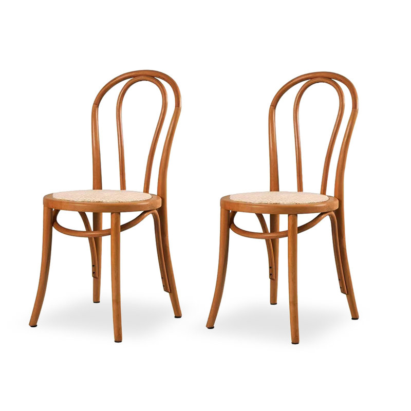 Chaise en bois massif français, Brun