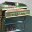 Armoire de coin en bois manufacturé vert